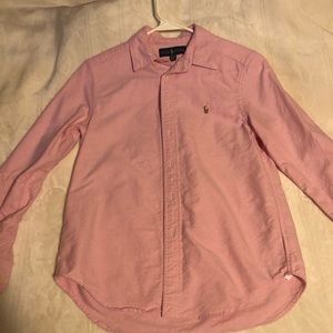 Boys-pink Ralph Lauren button down shirt